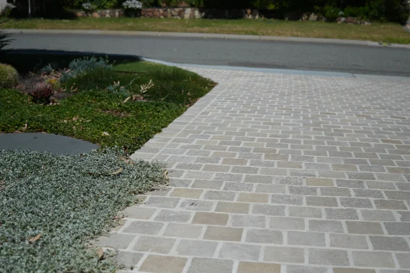Sealed paver driveway