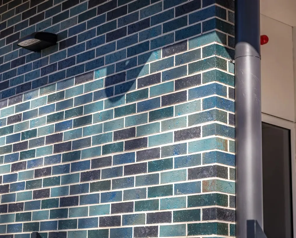 Glazed brick wall