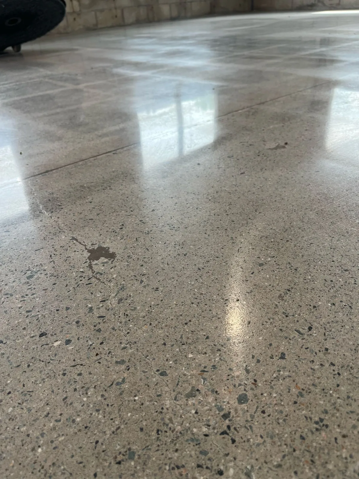 Polished concrete floor