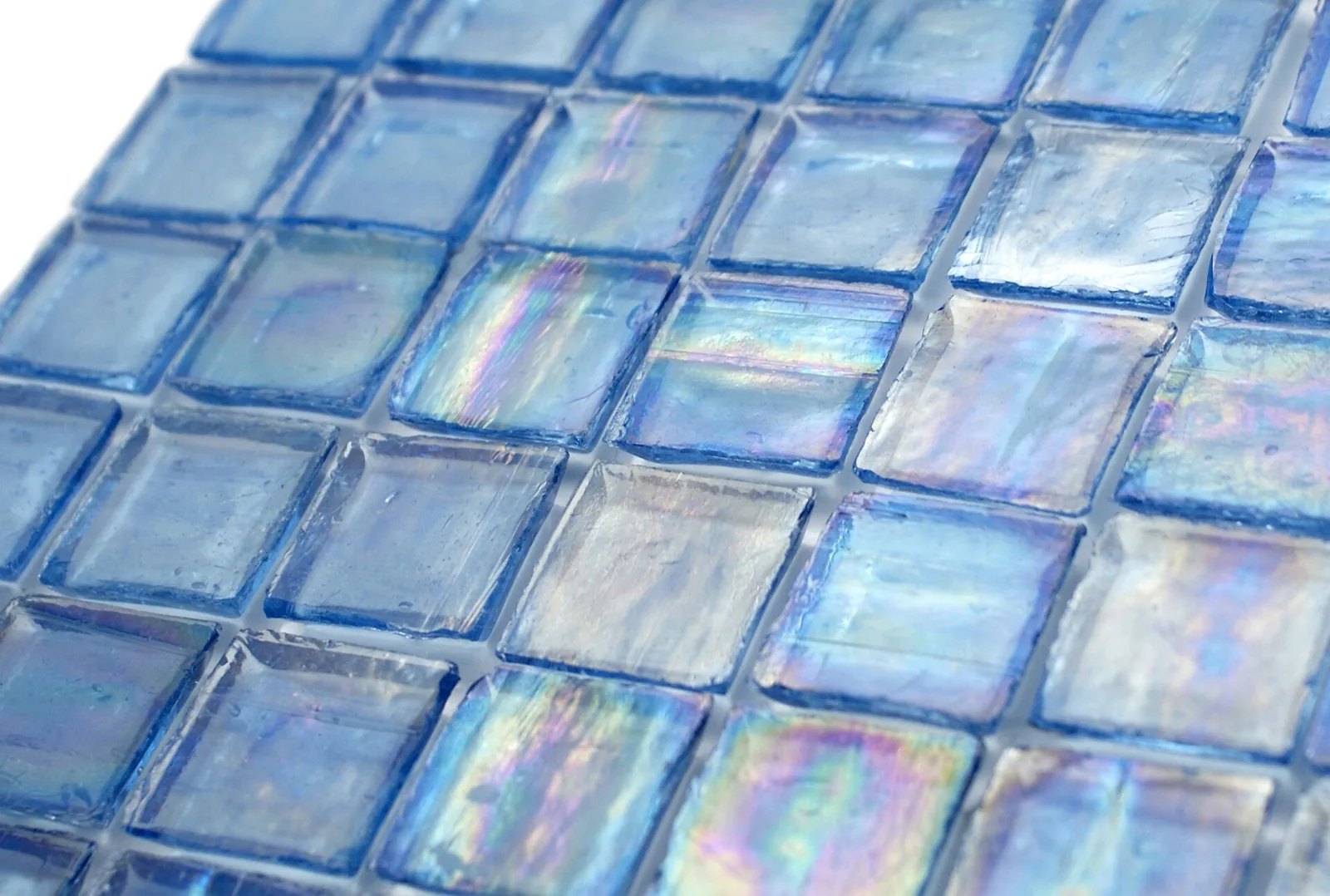 Glass mosaic pool tiles