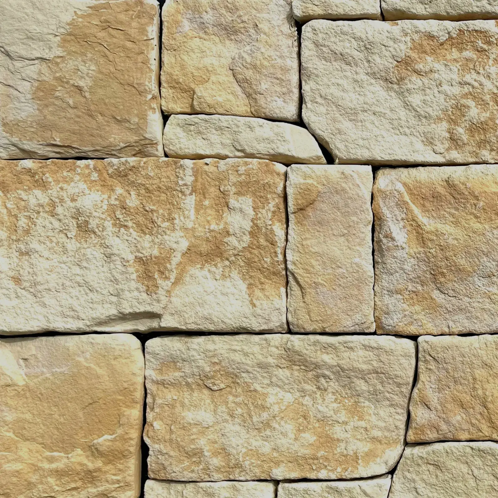 Cut sandstone block wall